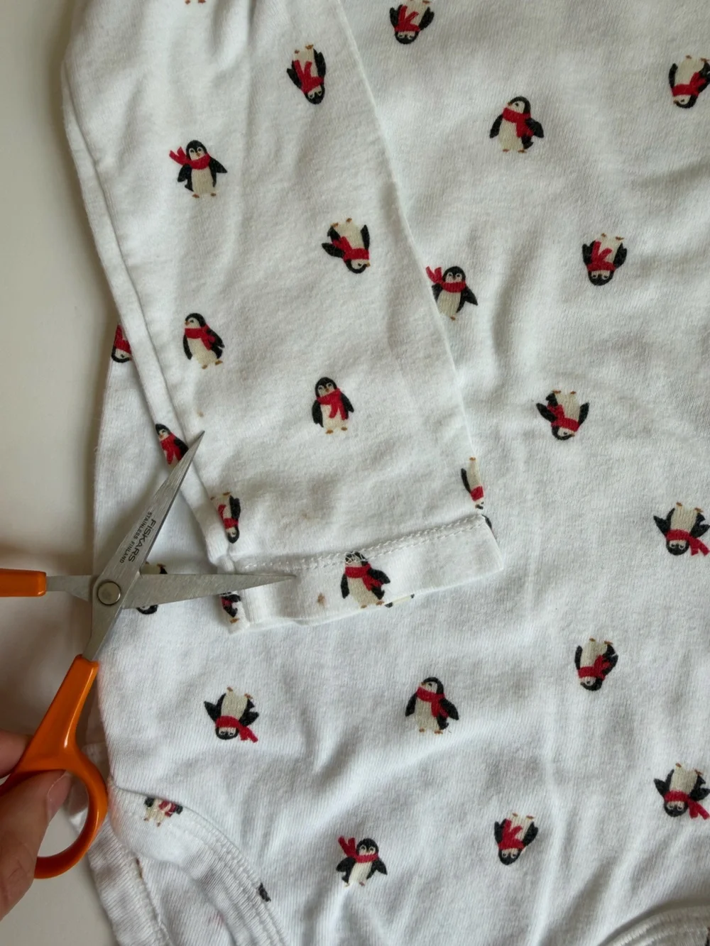 3/$15 | Carter's White, Gray & Red Penguin Two-Piece Matching Set
